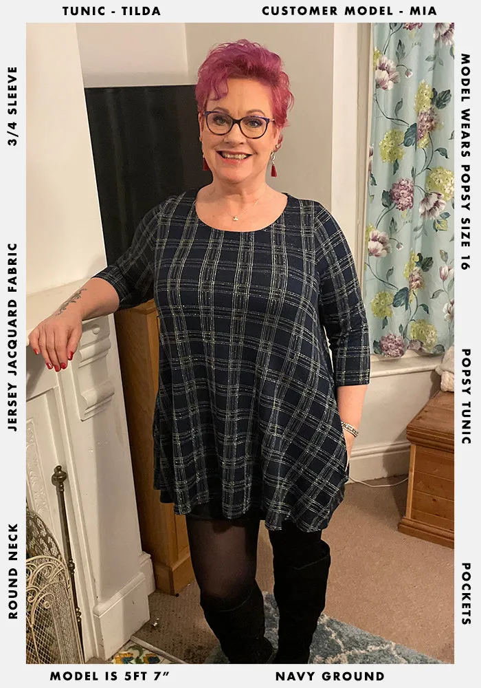 Tilda Navy Tartan Tunic