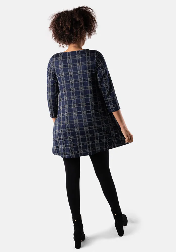 Tilda Navy Tartan Tunic