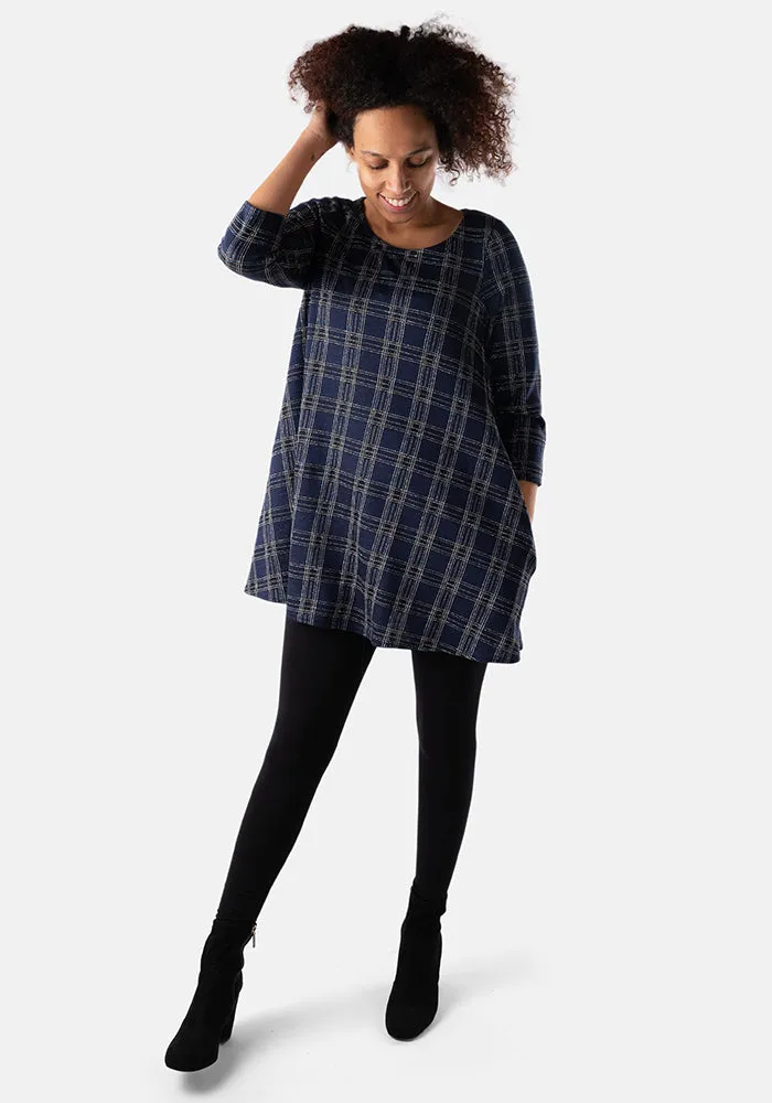 Tilda Navy Tartan Tunic