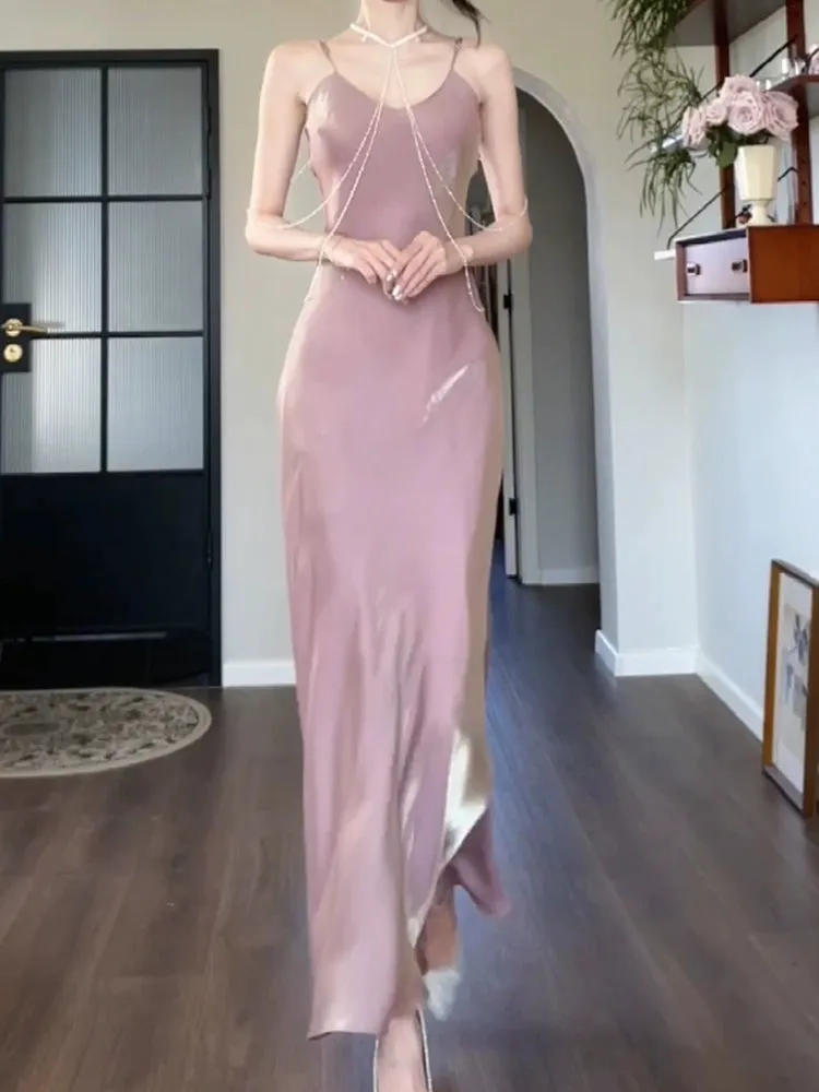 V-neck evening dress long prom dress birthday party dress    S5937