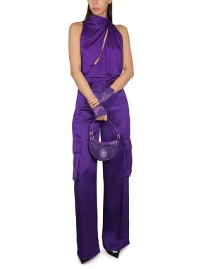 Versace Wide Leg Trousers Cargo Pants Orchid Purple