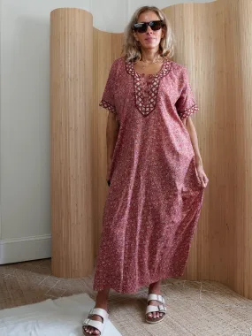 Vintage Floral Embroidered Caftan