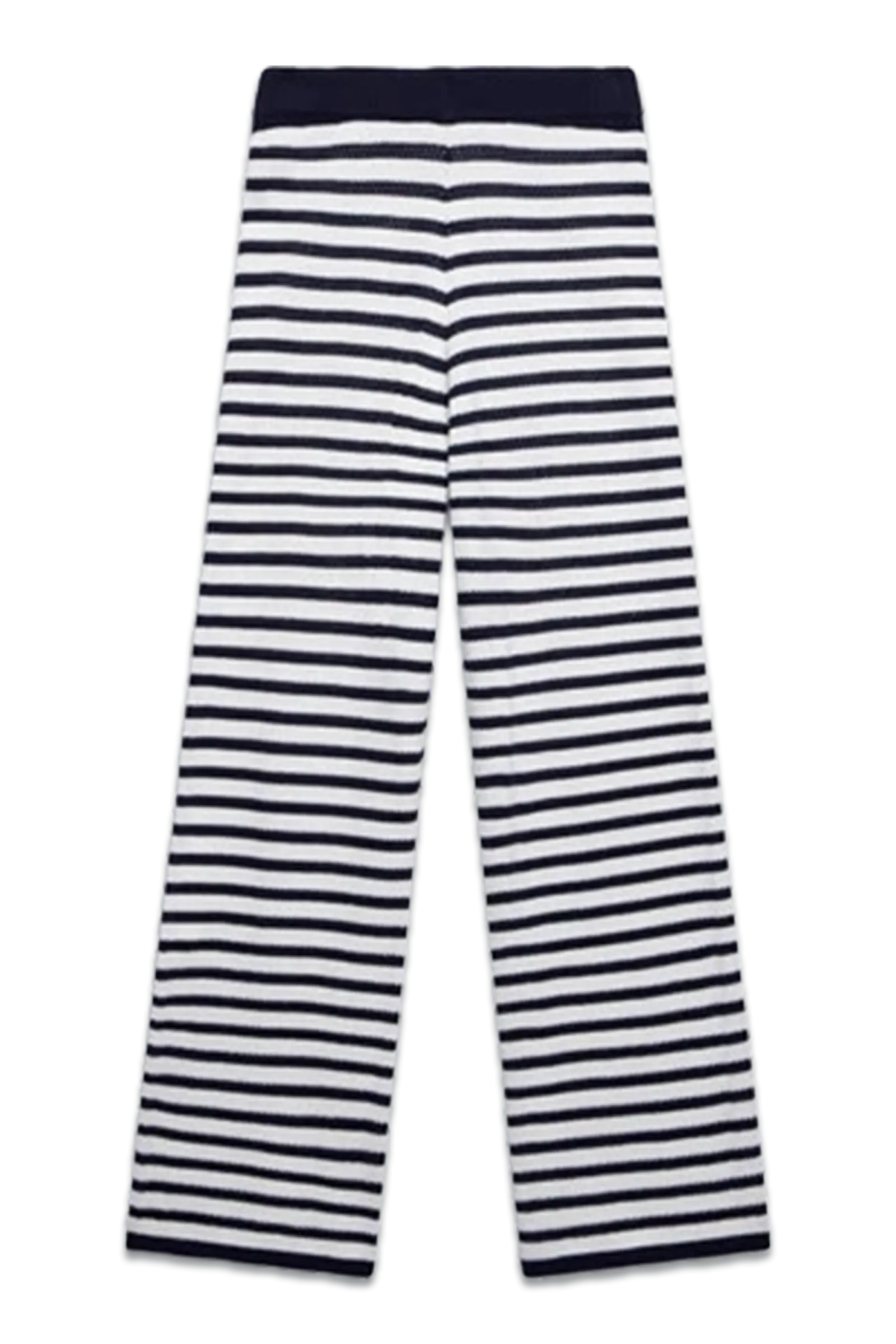 White Striped Crochet Trousers