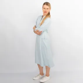 White Stuff Blue Rosie Linen Long Sleeve Shirt Dresses