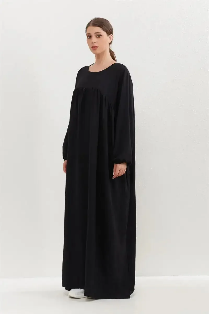 Women O-neck Full Sleeve Maxi Dress