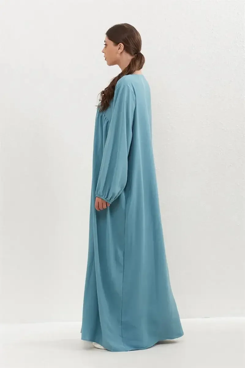 Women O-neck Full Sleeve Maxi Dress