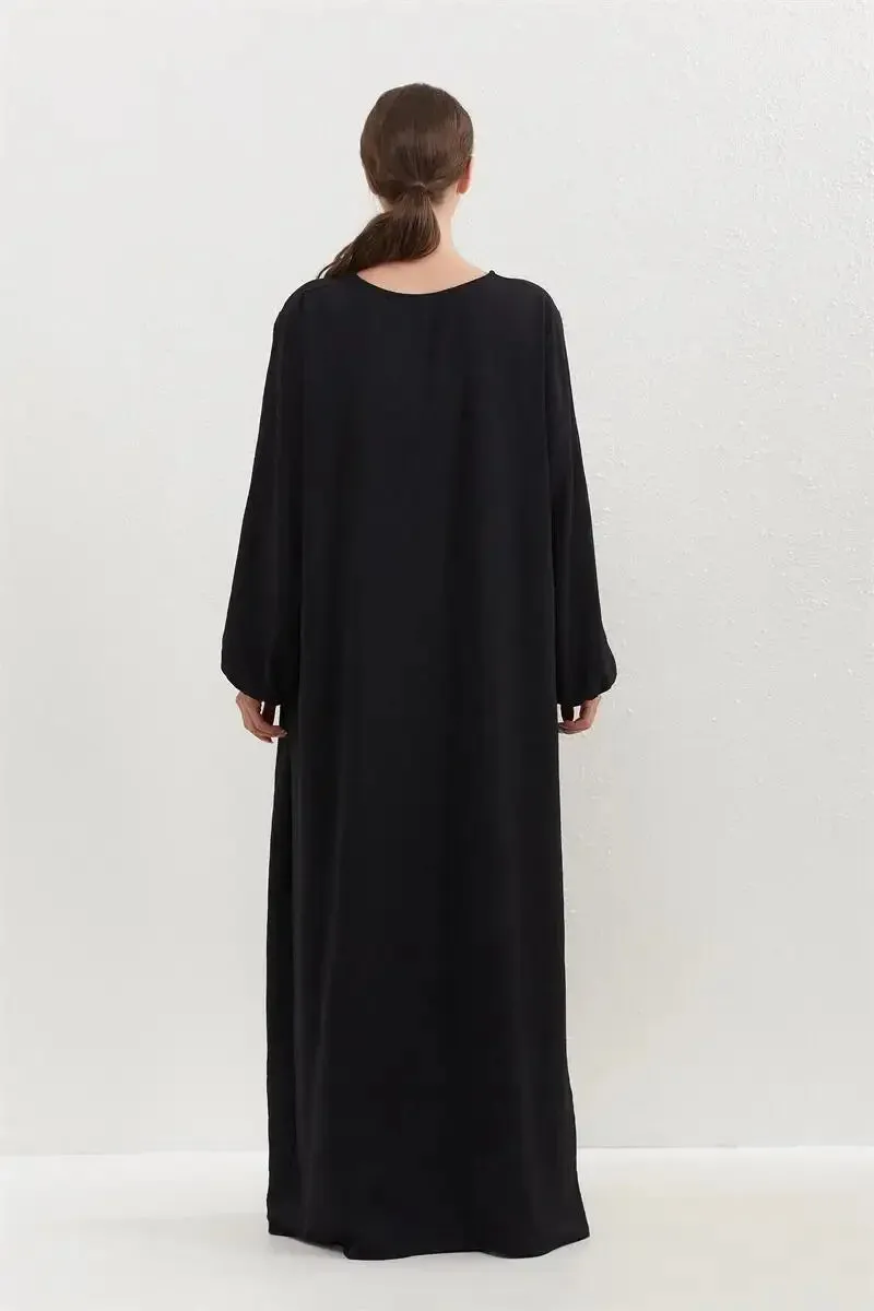 Women O-neck Full Sleeve Maxi Dress