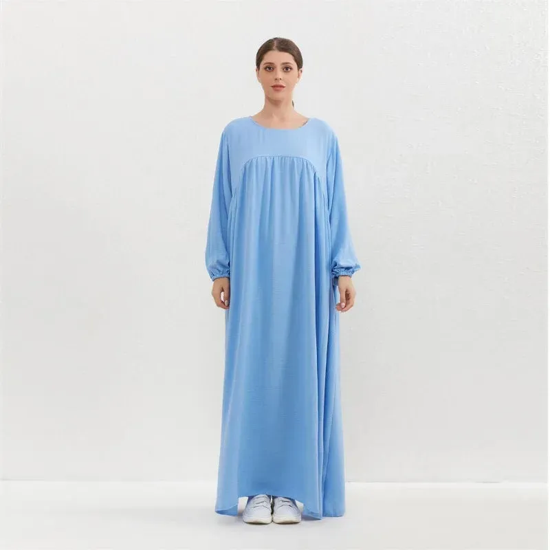 Women O-neck Full Sleeve Maxi Dress