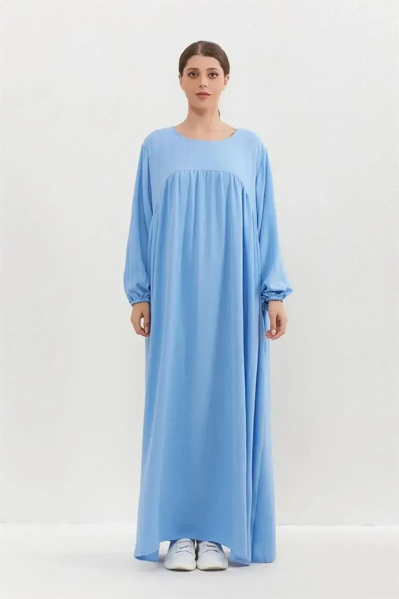 Women O-neck Full Sleeve Maxi Dress