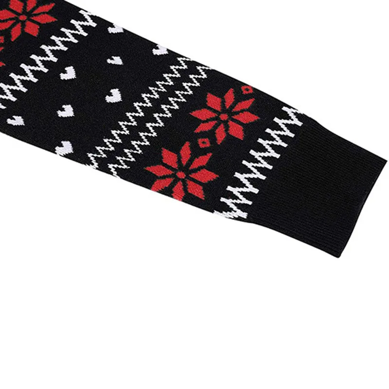 Women's Christmas snowflake pattern mock neck sweater winter daily outfits (Copy)