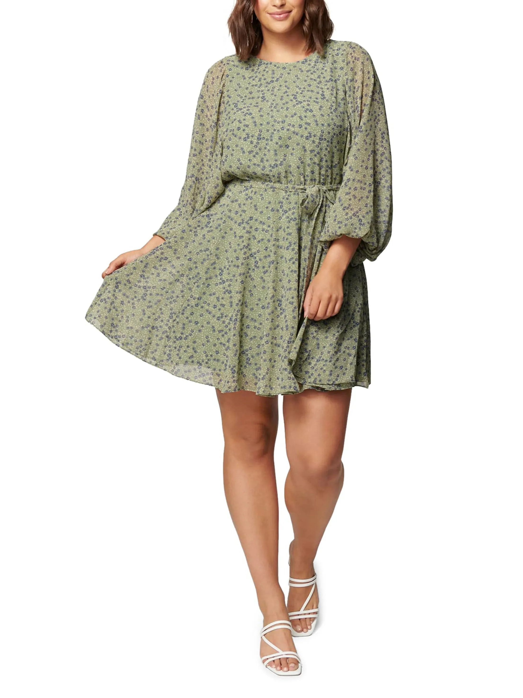 Women's Floral Dress,Mint