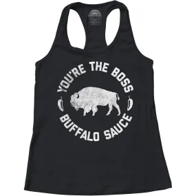 Women's You're the Boss Buffalo Sauce Racerback Tank Top