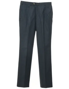 Wool Navy Trousers - W31 L32