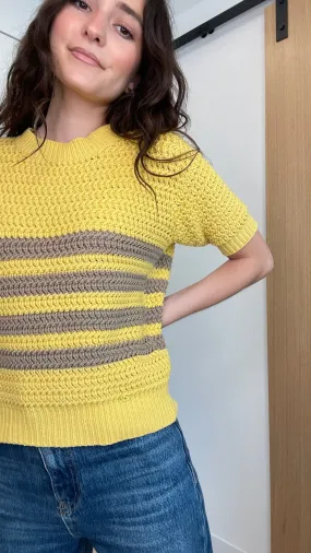 Yellow Knit Top - S